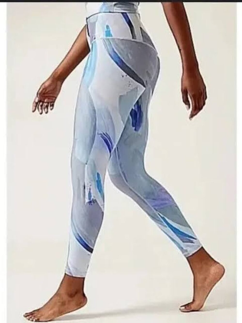 Athleta Elation 7/8 Tights Vibrance Snowfall Blue S